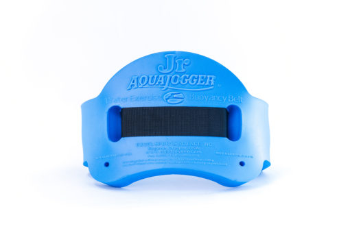 Aqua jogger junior belt, blue, back facing.