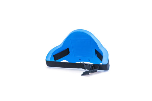 Aqua jogger active belt, front facing with black strap, blue