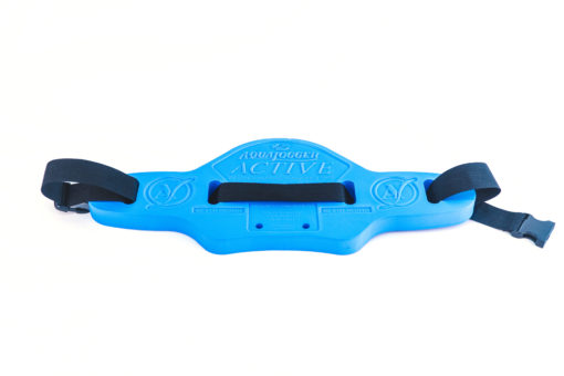 Aqua jogger active belt laying flat, blue