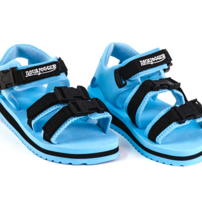 Front view of AquaJogger® ExerSandal in light blue