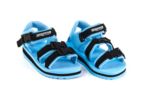 Front view of AquaJogger® ExerSandal in light blue