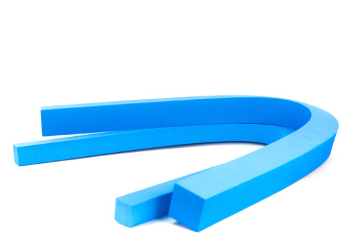 Two blue AquaJogger® Sqoodles laying flat on top pf each other
